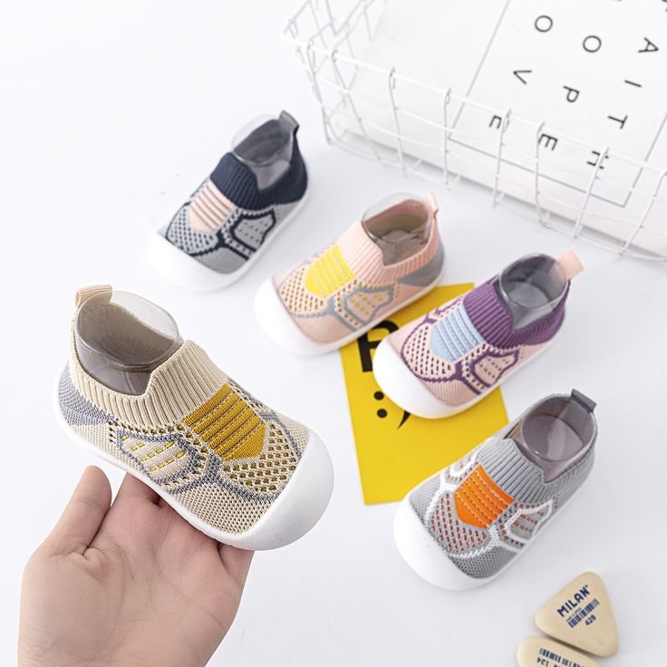 Casual Low Top Slip On Sock Shoes For Girls, Breathable Non Slip Woven Sneakers For Indoor Outdoor, Spring And Autumn